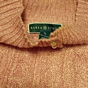 Karen Scott Soft Pink Cowl Neck Sweater